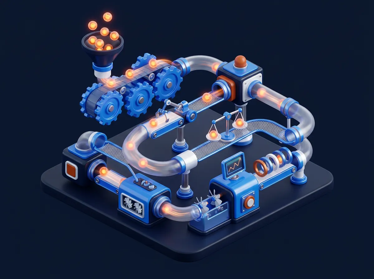 3D automation machine with data pipeline